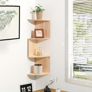 Wooden Corner Shelves Floating Wall Organizer Storage Multi Wall Mount Shelves Aesthetic Corner Shelf Bathroom Living Room Decor