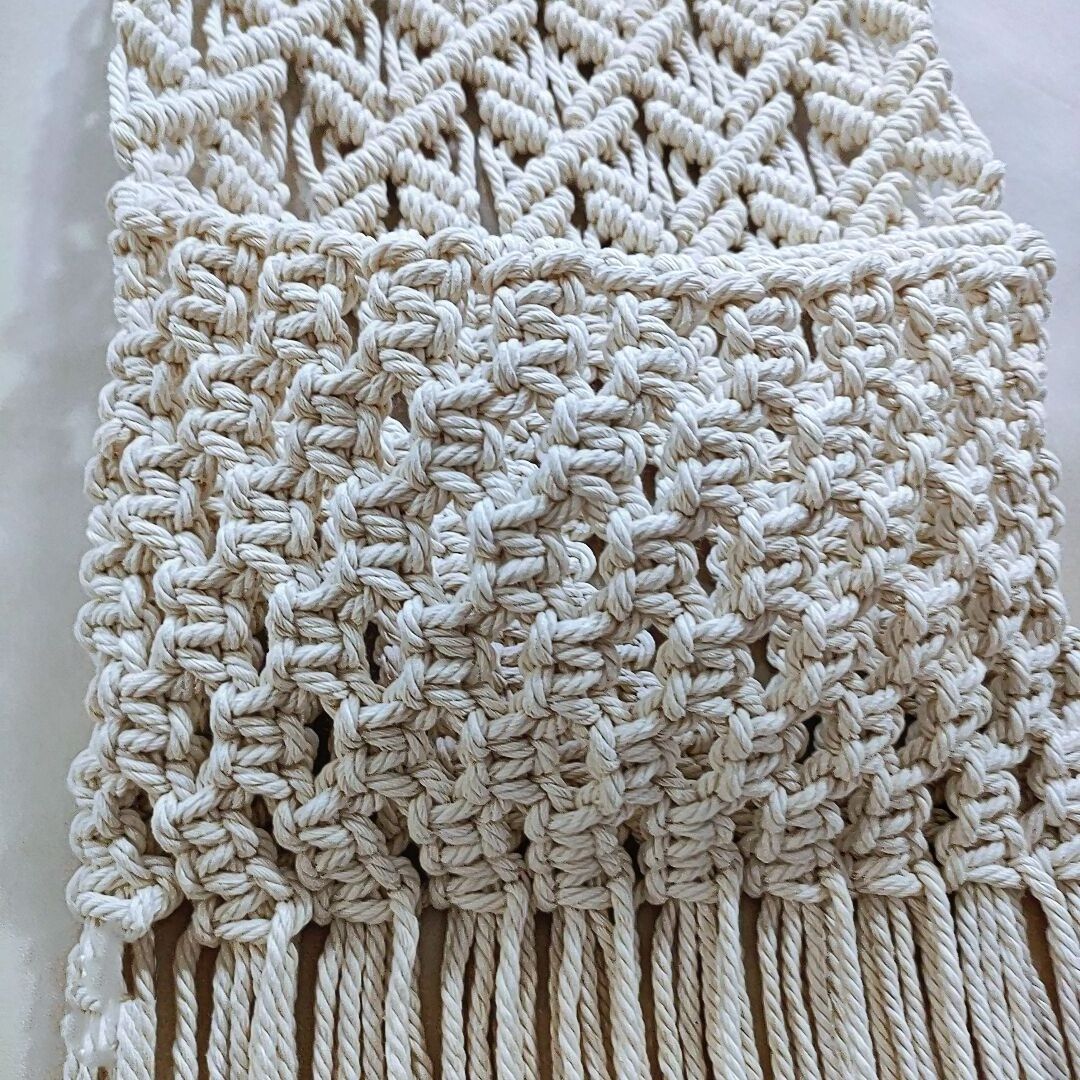 Nordic Handmade White Basket Wall Decorations Living Room Macrame Wall Hanging For Living Room Bedroom