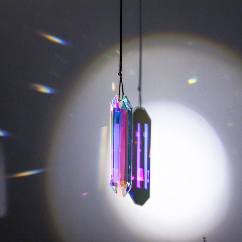 Artilady Crystal Prism Sun catcher Hanging Decoration Pendant Chandelier Part Home  Window Figurine DIY Christmas Ornament