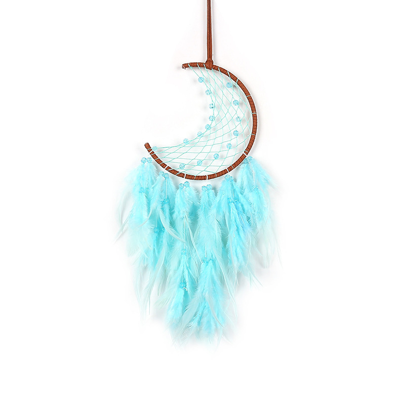 Artilady White Dream Catcher Moon Dreamcatcher  Charms Kids Angel Dreams Girl Baby Boy Nursery Room Decoration Nordic Bedroom