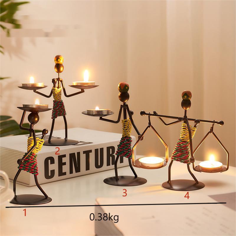 Nordic Metal Girl Candlestick Holders Gold Candle Holder For Home Decoration Gifts Wedding Dinning Table Decor