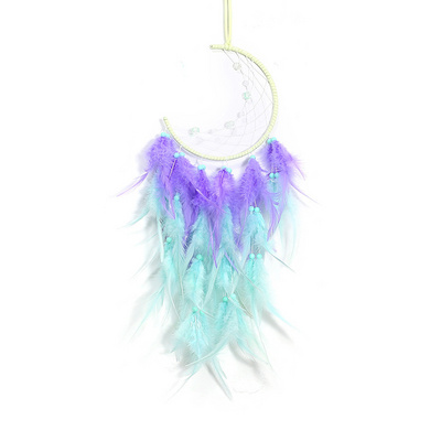 Artilady White Dream Catcher Moon Dreamcatcher  Charms Kids Angel Dreams Girl Baby Boy Nursery Room Decoration Nordic Bedroom