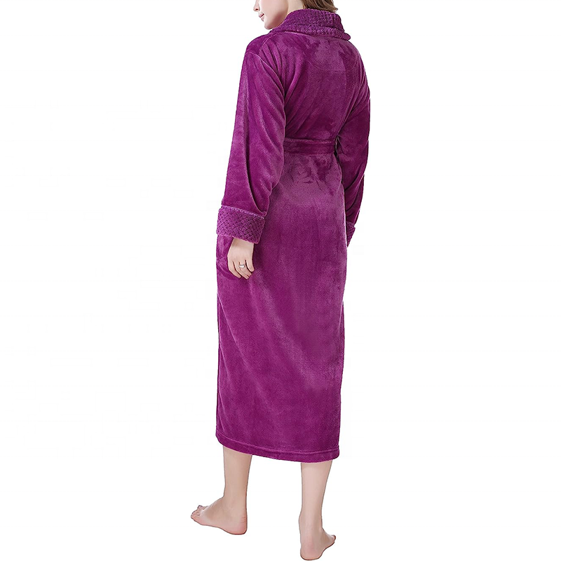 Top Selling Hilton Hotel Flannel Fleece Bathrobes For Men Or Women Best Quality Non-sexual Solid Color Coral Fleece Bathrobe For