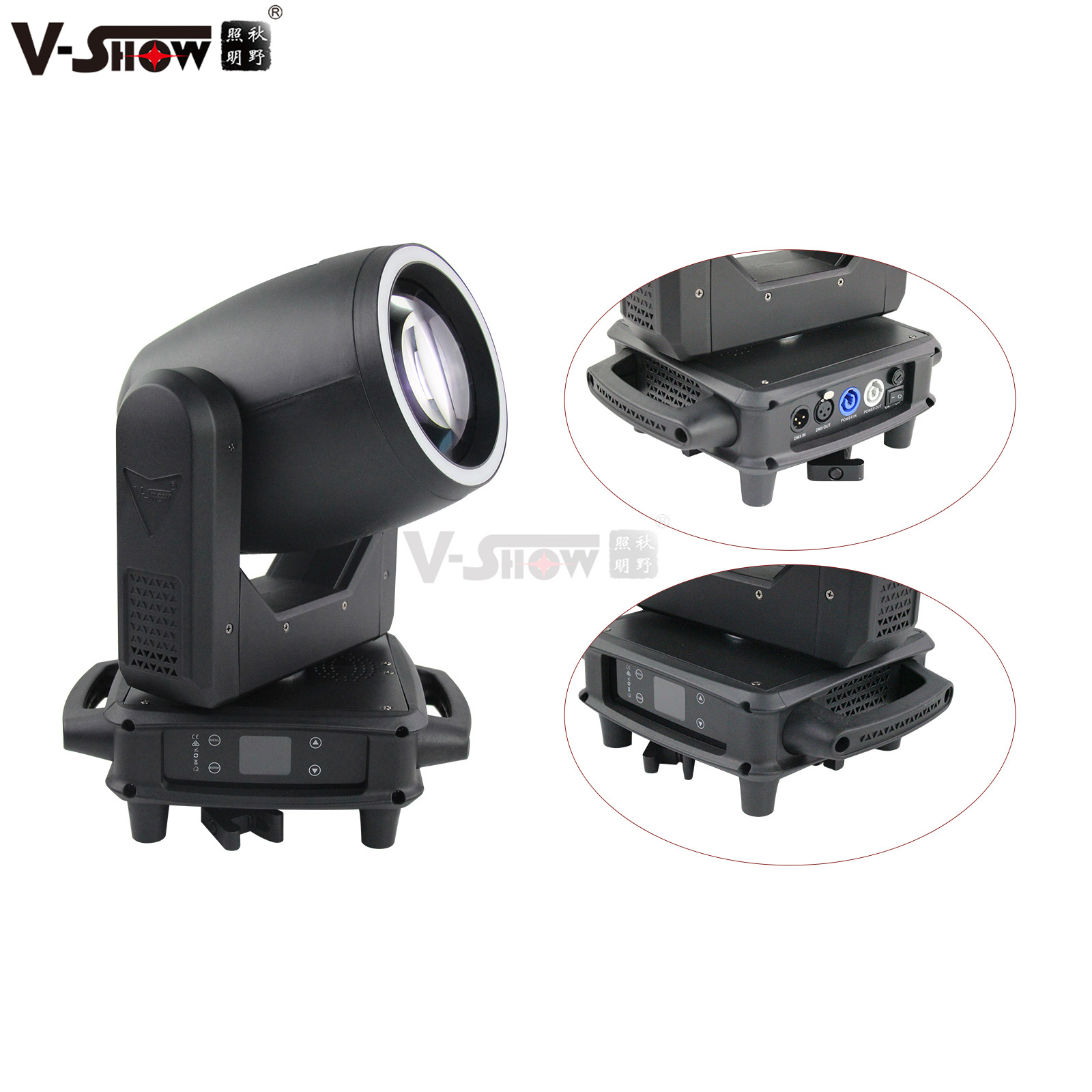 VSHOW T918 Guardian halo effect LED Moving Head Beam Dj Night Club Disco Stage Mini Sharpy Beam Moving Head Lights