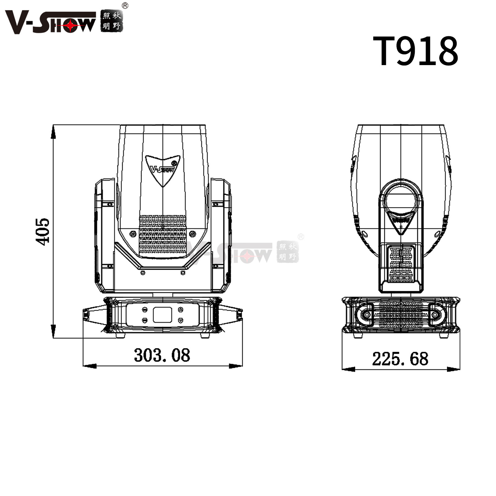 VSHOW T918 Guardian halo effect LED Moving Head Beam Dj Night Club Disco Stage Mini Sharpy Beam Moving Head Beam Lights