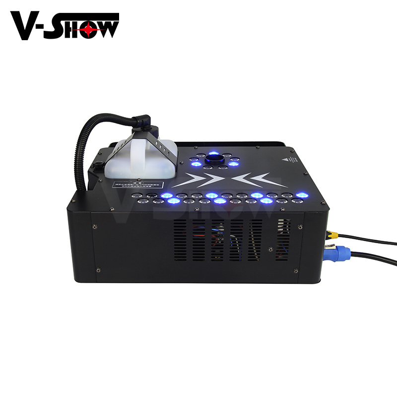 Wedding LED 1700W Spray Fogger Machine Stage Smoke Machine Remote Control Vertical Fog Bar Club Performance Show Fog Jet Machine