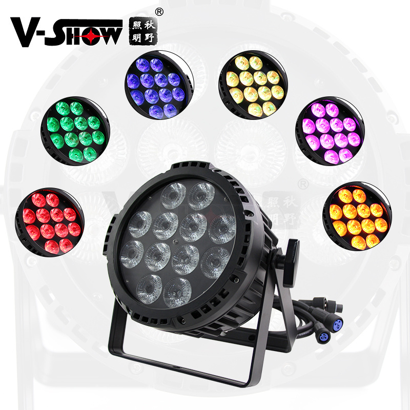 Outdoor LED light fixture par IP65 waterproof led par cans DJ lights with 12x18W RGBAW UV 6in1 leds