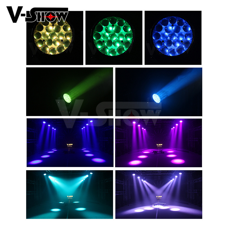 Pro moving heads Mac Aura 19x15w rgbw zoom led moving head light 4 in1 zoom Beam Wash stage light