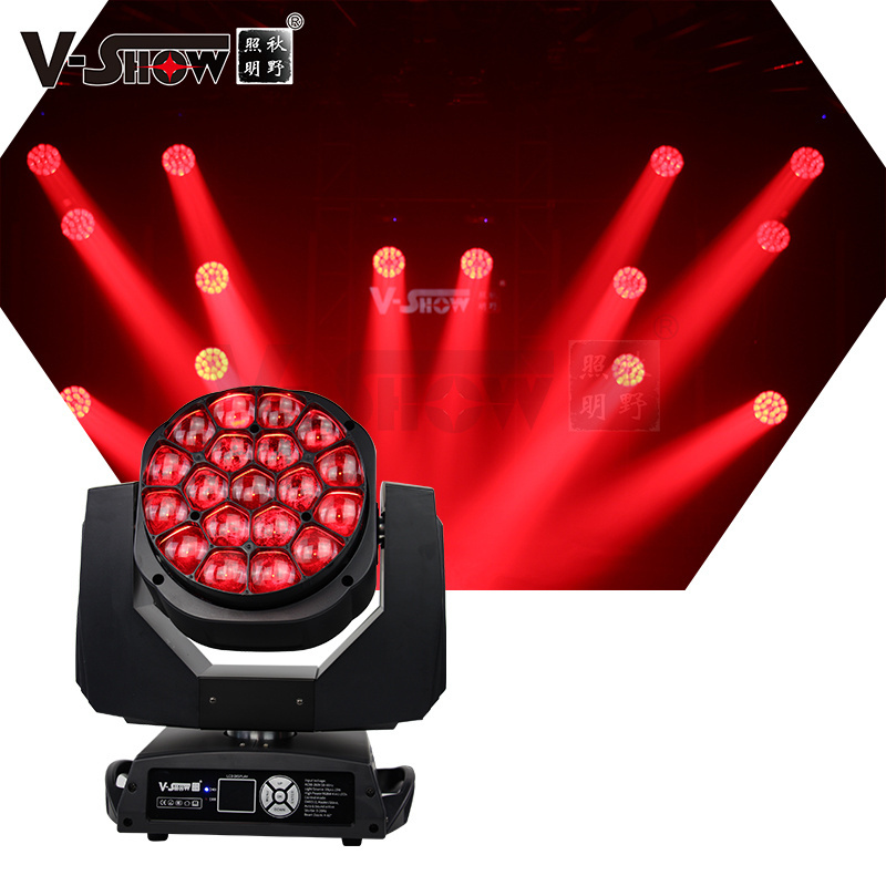 VShow Bee1915  big bee eye 19x15w rgbw led big eye beam wash zoom moving head light for club concert