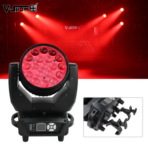 V-Show 19 * 15W RGBW Beam Wash Zoom Aura With folding clamps Halo Moving Head Light Dj Lighting