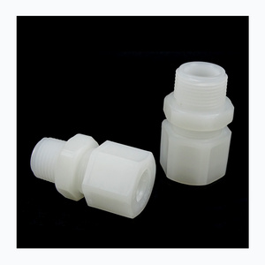 PVDF Tube fitting  Adaptor male straight China  Factory   PVDF double ferrules compression male connectors plastic joint