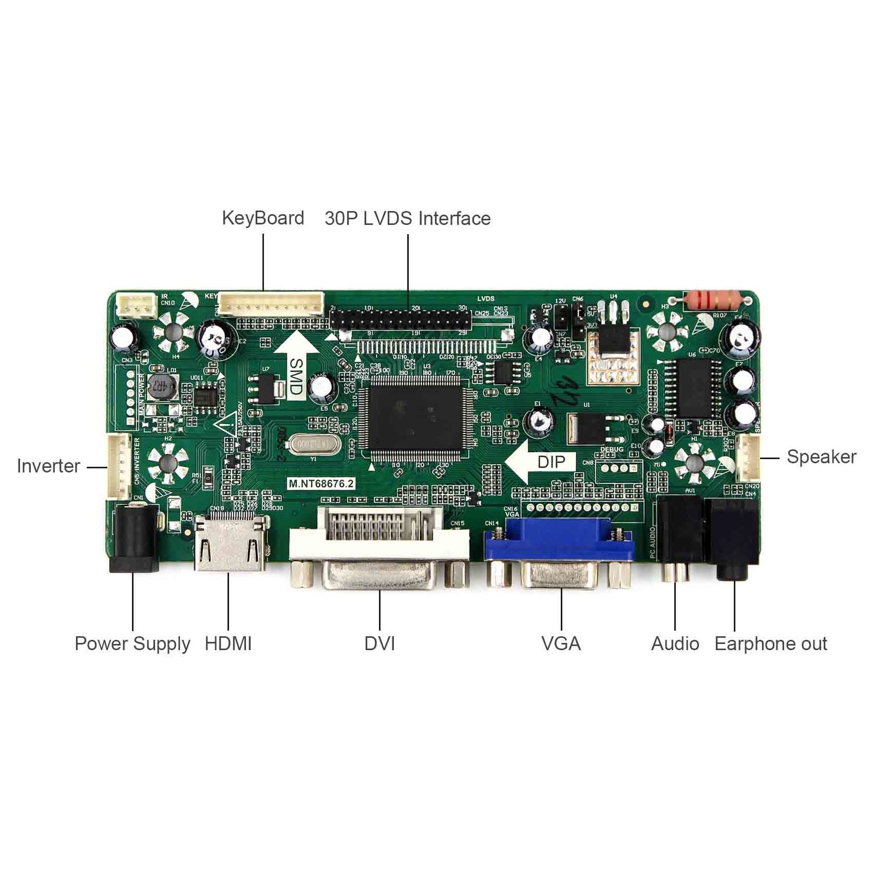 Hd Mi Dvi Vga Audio Tcon Board Indoor Lcd Digital Signage Advertising Display Zj050Na-08C 5Inch 640X480 Micro Lcd Display