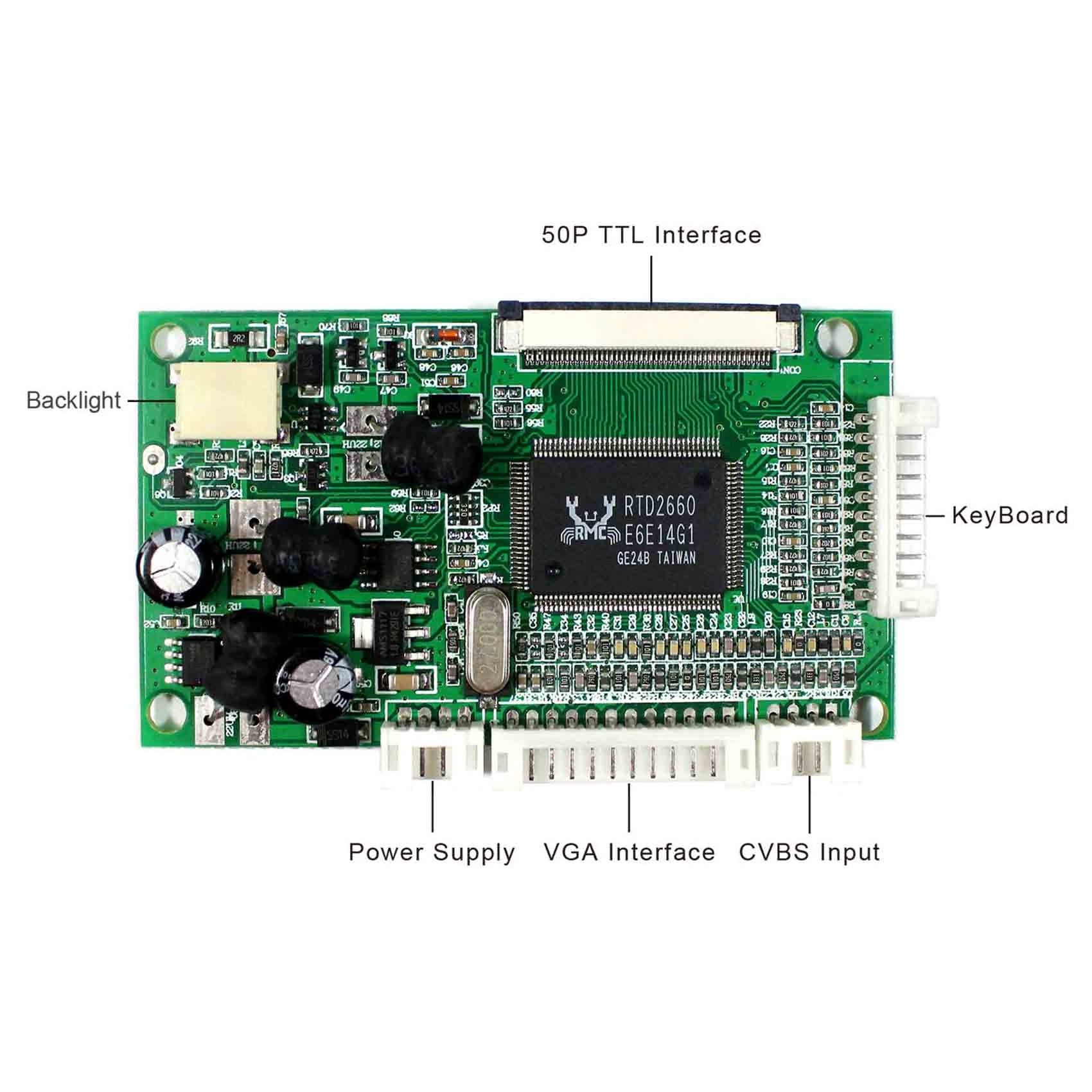 Reversing Driver Board Vga 2Av 50Pin Ttl 6.5'' Ultra Thin Lcd Screen 6.5 Inch Replacement Lcd Screen For Lg Tv