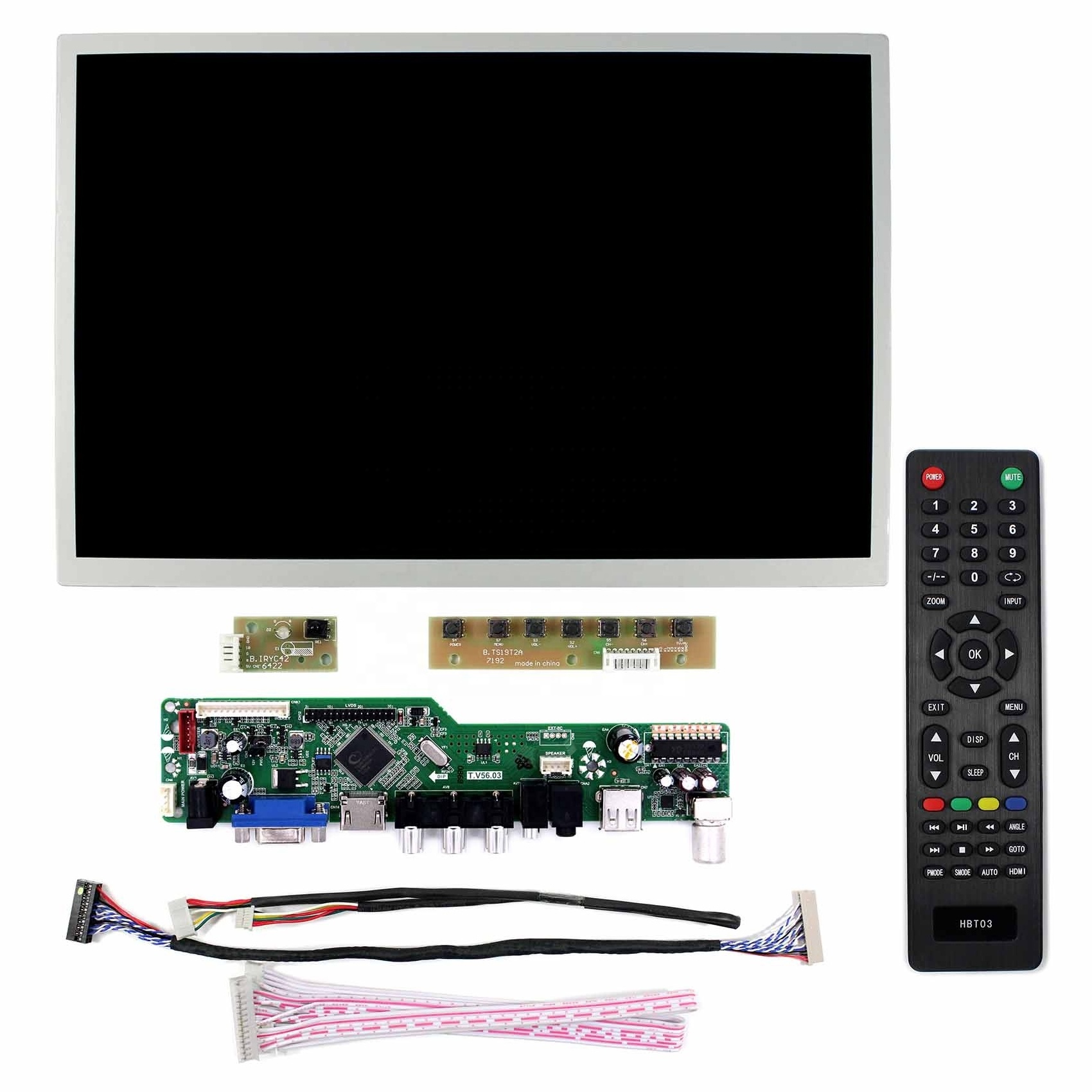 TV Driver Board lcd display remote control 12.1inch 1280x800 highlight lcd window display elevator display for advertising