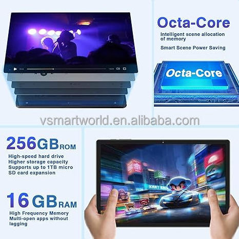 Android 13 Tablet 16GB RAM+256GB ROM Octa-Core GPS 5G WiFi oem android tablet Support fast charge and gyroscope