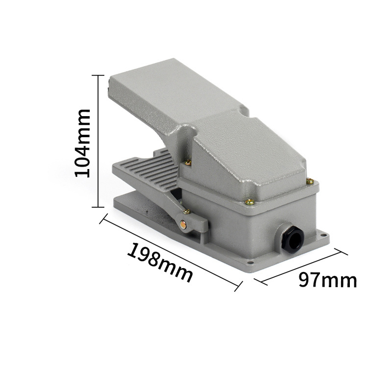 Nonslip Metal Momentary Electric Power Foot Pedal Switch