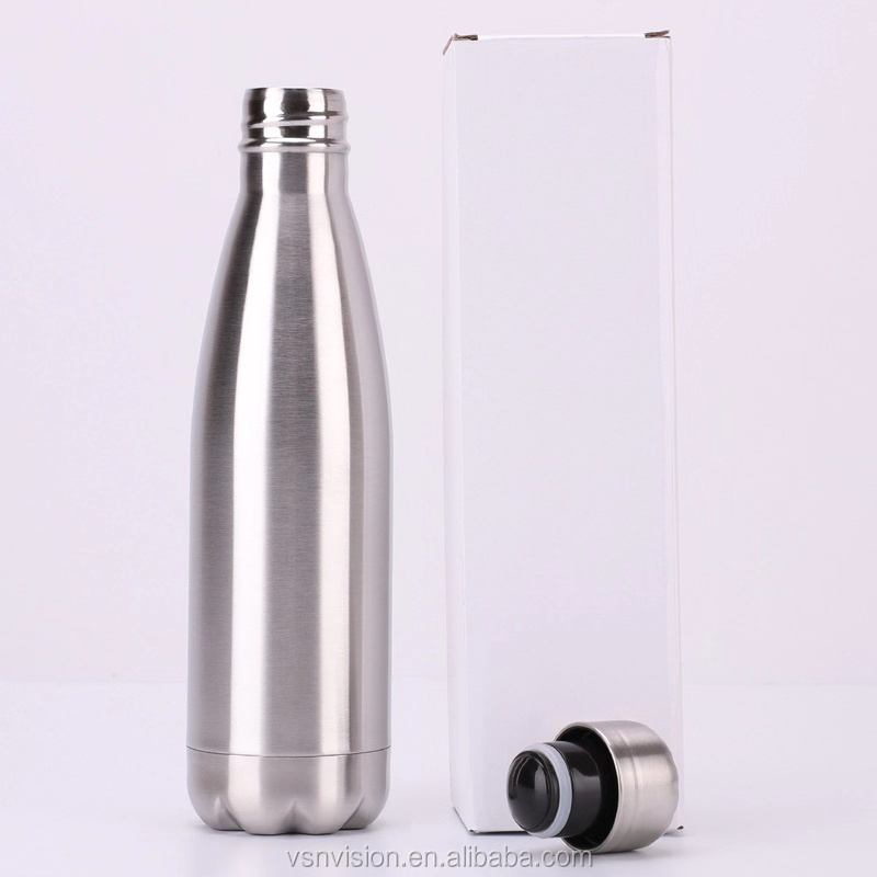 Double Walled Insulated Thermos Stainless Steel Soda Can Water Bottle Cola Shape