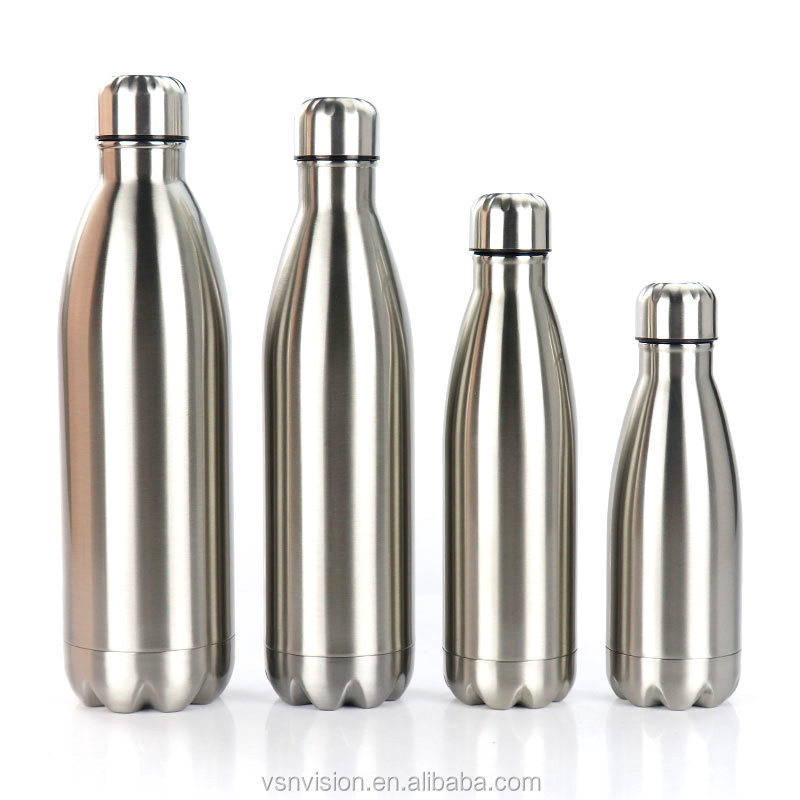 Double Walled Insulated Thermos Stainless Steel Soda Can Water Bottle Cola Shape