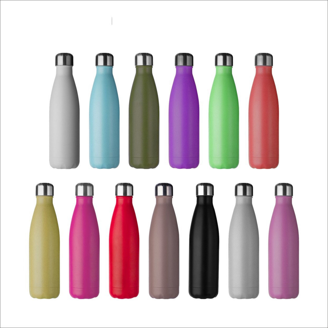 Source Factory custom insulated stainless steel Coke bottles 17 oz water bottles keep hot and cold with 100% leak-proof caps