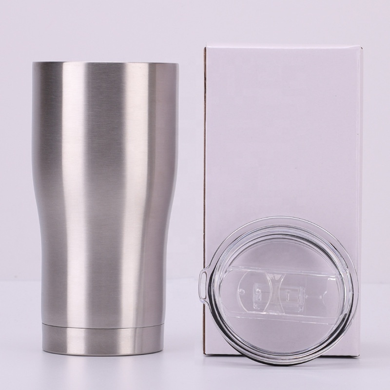 One-stop Service double wall coffee beer mug copper stainless steel curve sublimation blanks tumbler