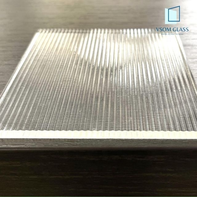 Decorative transparent tempered ribbed reeded moru wave fluted glass/art figured textured sheet glass/pattern glass panel