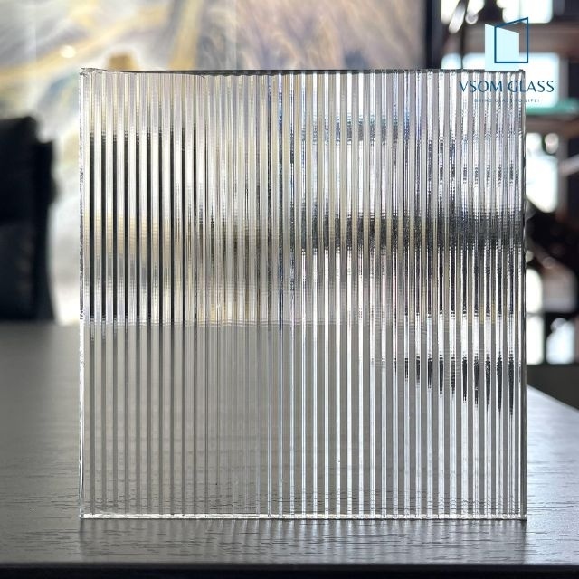 Decorative transparent tempered ribbed reeded moru wave fluted glass/art figured textured sheet glass/pattern glass panel