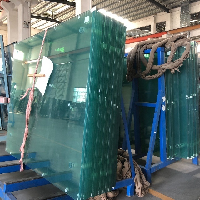 Hot sale reinforced 8.8.4 thickness clear tempered laminated glass for high building