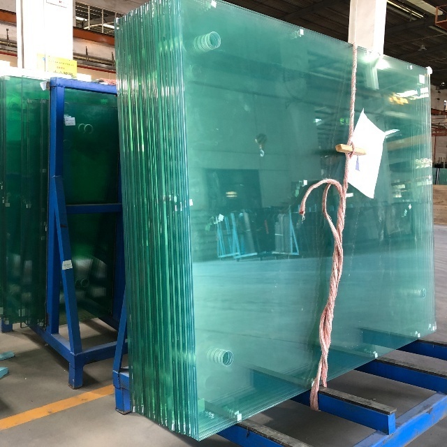 Hot sale reinforced 8.8.4 thickness clear tempered laminated glass for high building