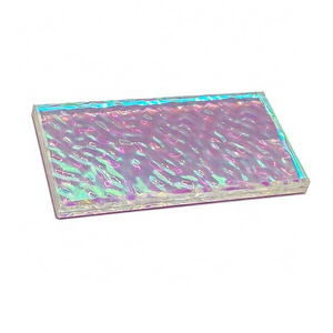 Pink gradient glass craft reflective glass/ coating glass/dichroic mirrors laminated glass for dichroic window