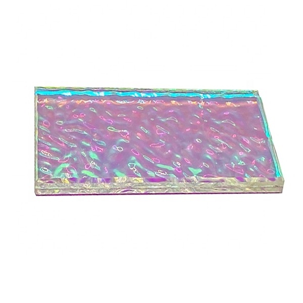 Pink gradient glass craft reflective glass/ coating glass/dichroic mirrors laminated glass for dichroic window