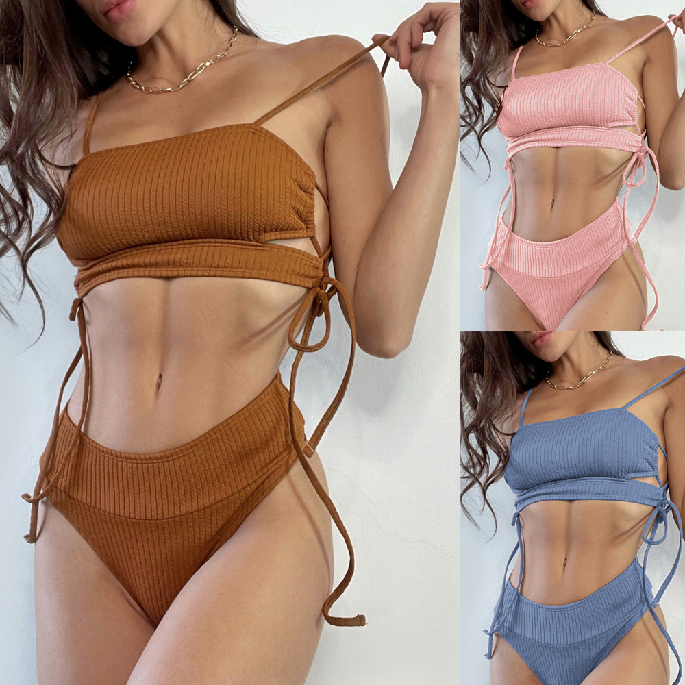 PASUXI 2022 The Most Fashionable Crystal Bikini Thong Swimsuit Women Sexy Beautiful Two Piece High Waist Swimwear