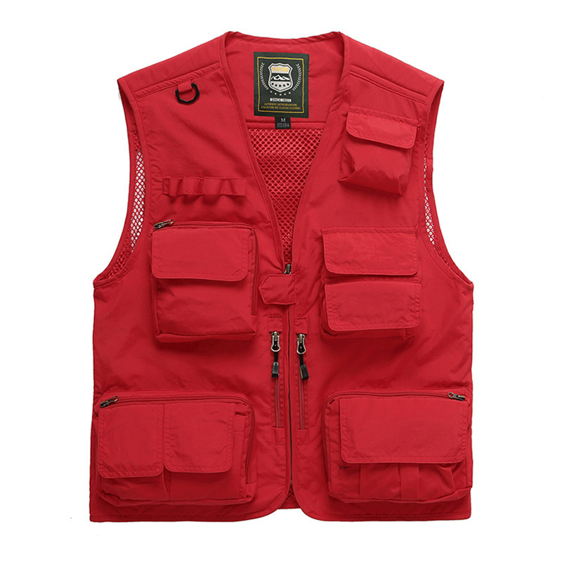 PASUXI Man Multi Function Detachable Quick-drying Fishing Vest Outdoor Plus Size Sleeveless Utility Jacket