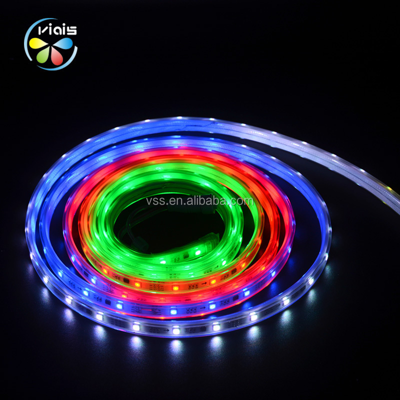 Waterproof Changeable Smart Pixel Addressable RGB 5050 Led Strip Lights IP68 24V for Swimming Pool, KTV, Bar