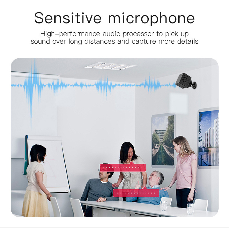 Wireless HD Mini WIFI Round Magnetic Adsorption Internet Two-way Audio Security Sound Detection 1080P Mini Bluetooth Camera