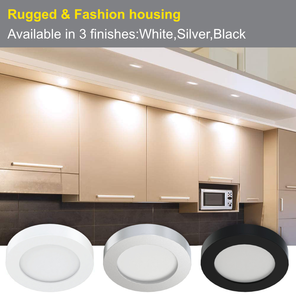 ETL CE Listed Ultra Thin LED Puck Light Recessed  Or Surface Mounted Mini Down Light  Under Cabinet Lighting