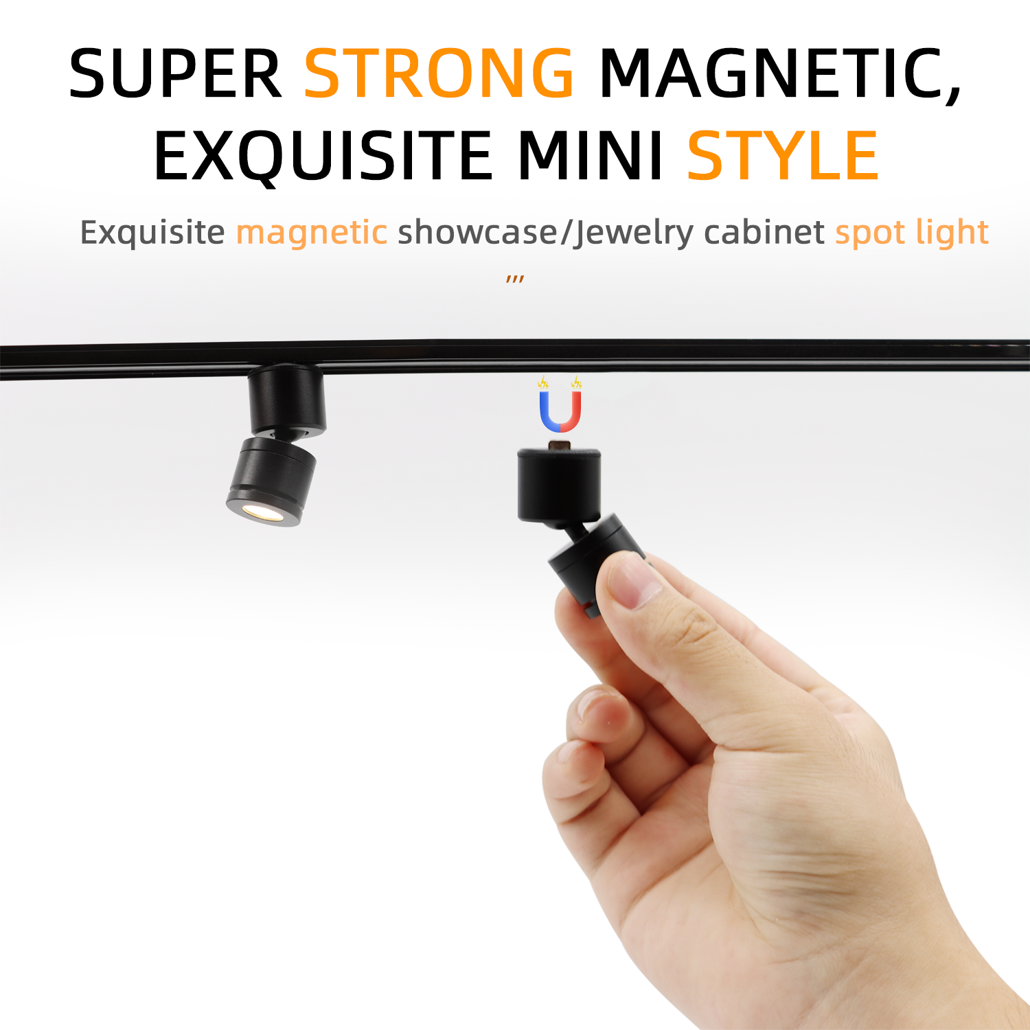 Ultra Thin Dimmable Adjustable Magnetic Track Light Rail LED Track Light