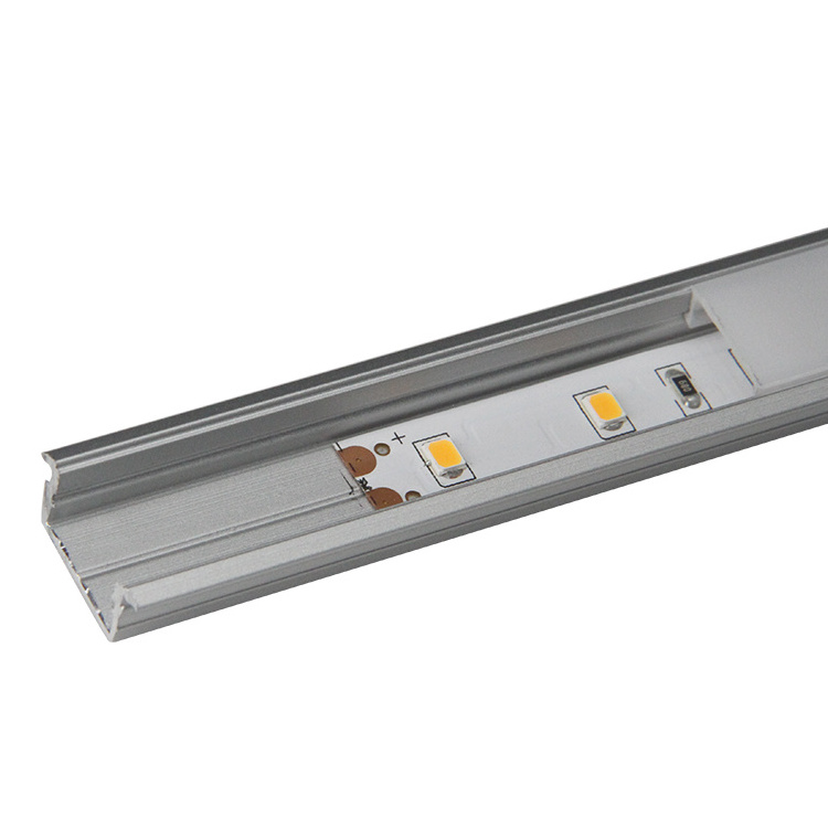 Square Recessed Mounted LED Aluminium Profile LED Strip Light Extruded Aluminium  Channel Diffuser LED Under Cabinet Lights