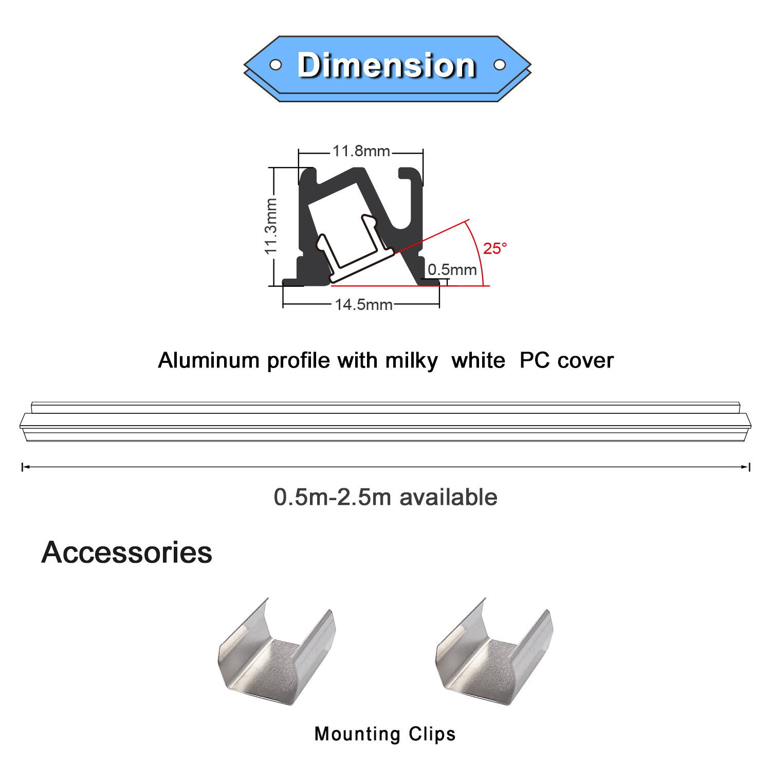 VST Furniture LED Decoration Alu Profile Light DC 12V Cabinet Closet Recessed Mounted Linear Lamps