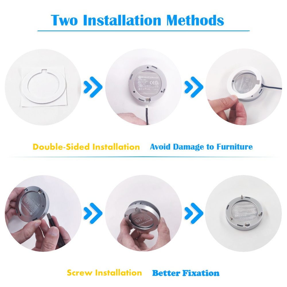 VST CE ETL Mini Led Puck Light DC12V Led Panel Light Use For Led Cabinet and Kitchen