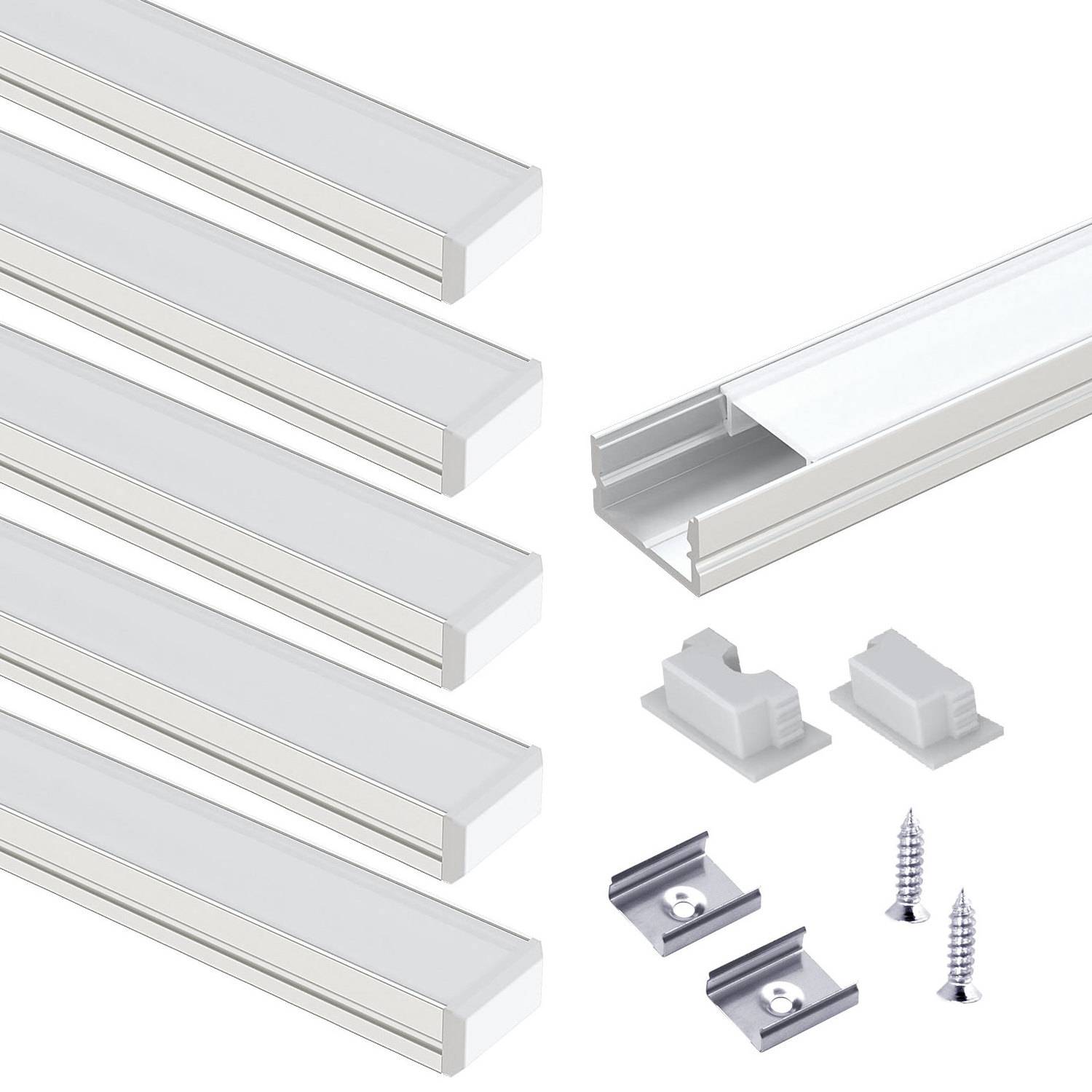 VST Surface Mounted Aluminum Profile Diffused PC Cover Ceiling Linear Hotel Office Decoration Lighting Under Cabinet