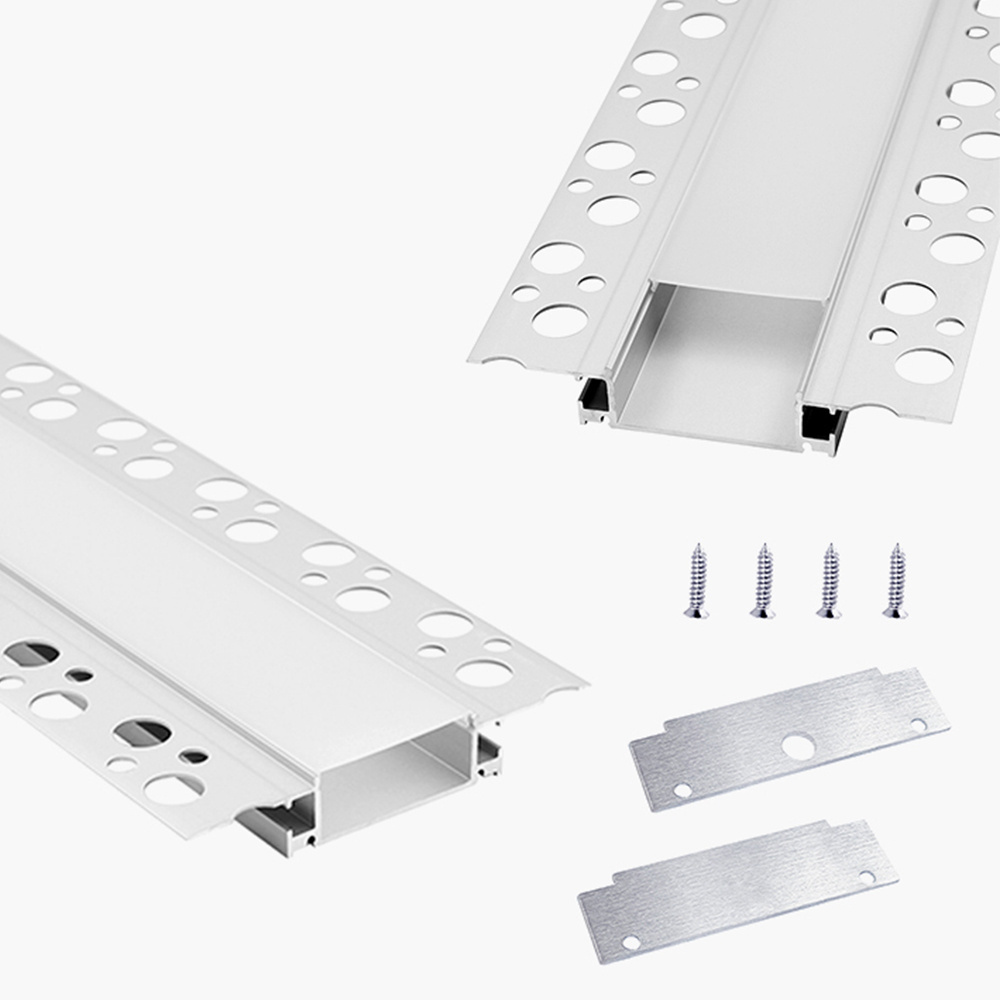 VST Ceiling LED Aluminium Profile  for LED Lighting Strips Recessed Mounted for Office Home  wall ceiling housing