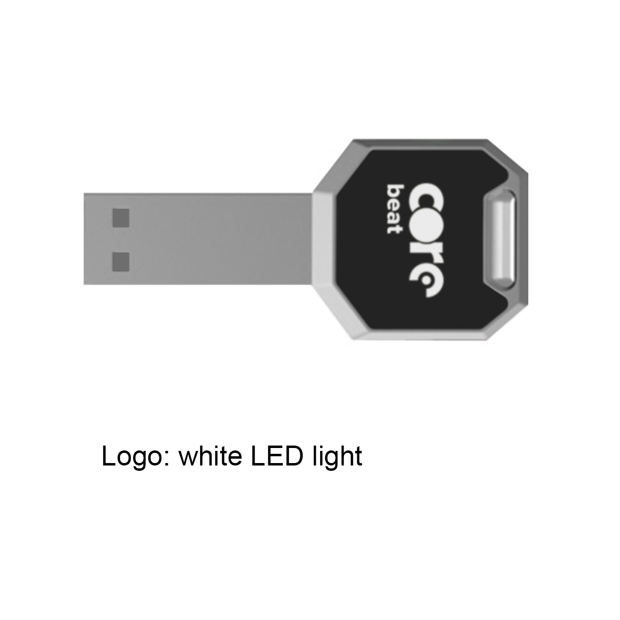 Popular Nice Metal USB Flash Drive with Led Logo Flat USB Memory Stick 3.0 4gb  8gb 16gb 32gb 64gb