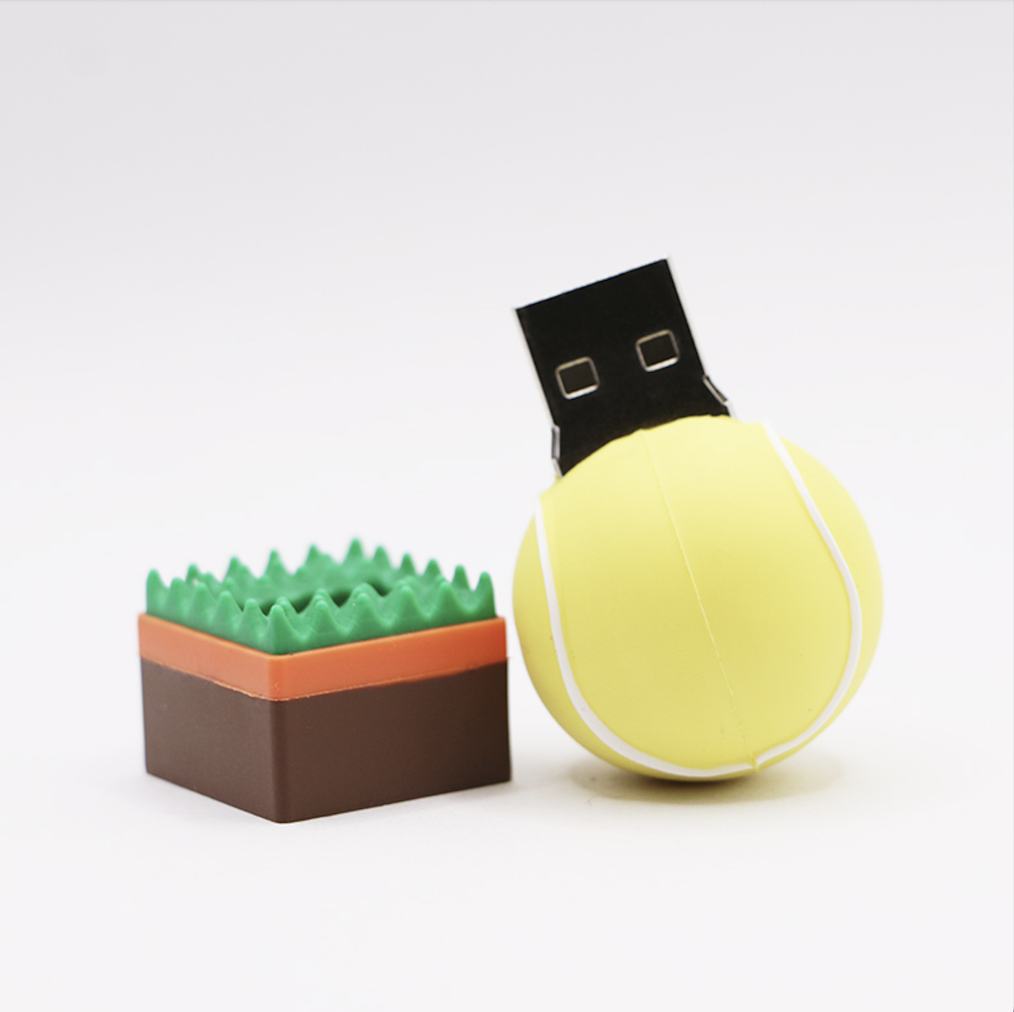 Small gift Tennis ball  Shape PVC Usb Flash Drive 4GB 8GB USB gadget Pendrive,tennis ball shape Usb Flash disk, tennis usb stick