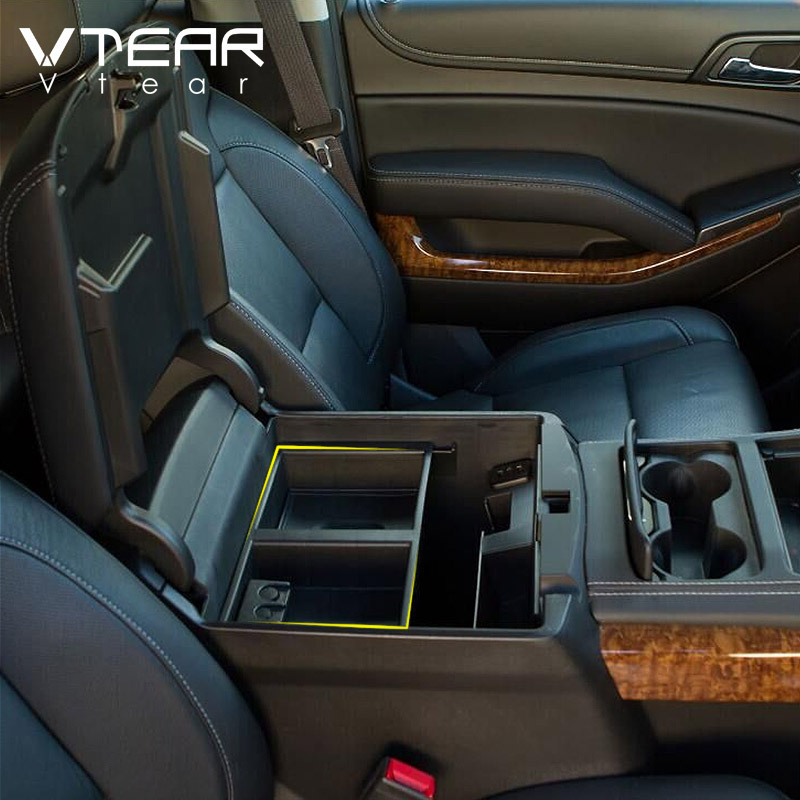 Vtear For GMC SIERRA accessories car storage box central container holder decoration insert tray pallet stuff automobile styling