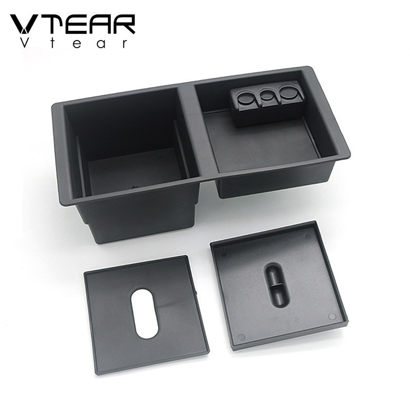 Vtear For GMC SIERRA accessories car storage box central container holder decoration insert tray pallet stuff automobile styling