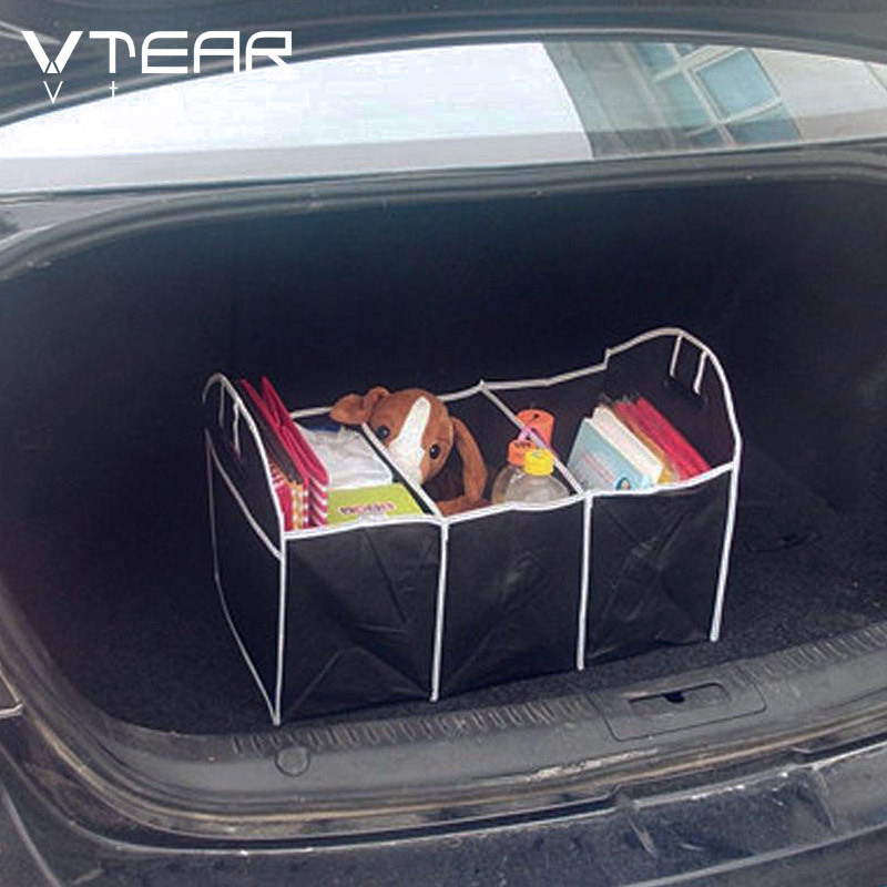 Vtear Universal Car Trunk storage bag Polyester Travel Organizer Bag Hot Selling car-styling interior accessories 2019