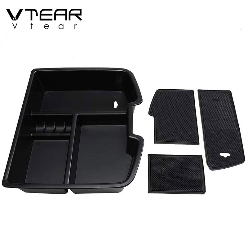 Vtear for Chevrolet Silverado GMC Sierra Yukon car armrest storage box center console tray container holder styling accessories