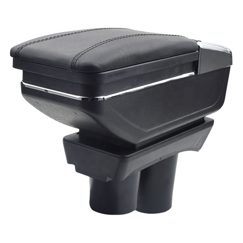 Vtear For Peugeot 301 armrest central Store content Storage box with cup holder ashtray accessories 2012-2016