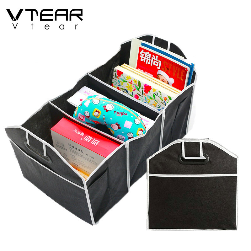 Vtear Universal Car Trunk storage bag Polyester Travel Organizer Bag Hot Selling car-styling interior accessories 2019