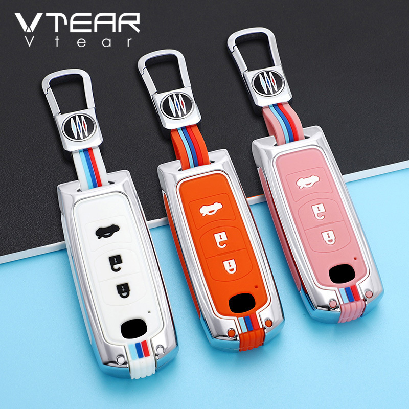 Vtear for Mazda Mazda 3/mazda 8/CX-30/CX-4/CX-5/CX-7/ Car Key Case Cover Keys Bag Cute Keychain Car-styling Accessories Products